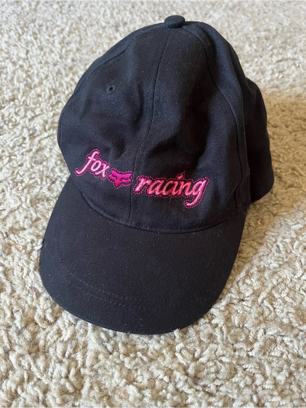Fox Racing Y2K Black Cap with Pink Embroidery